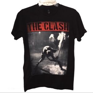 The Clash Smashed Guitar Black band tee shirt.